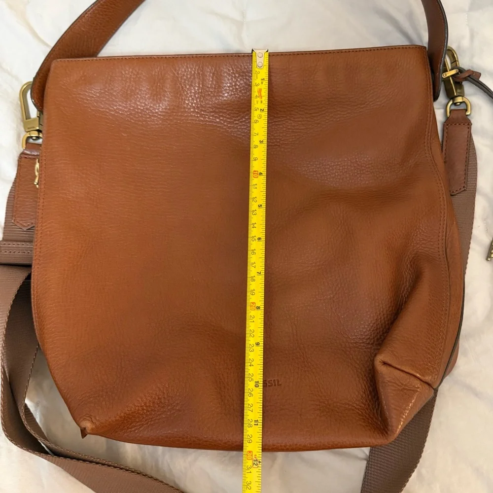 Fossil Cognac Leather Tote Maya Bag
